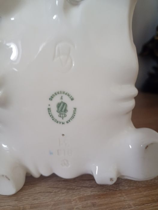 Porcelanowy Lew Bawarski sygnowany