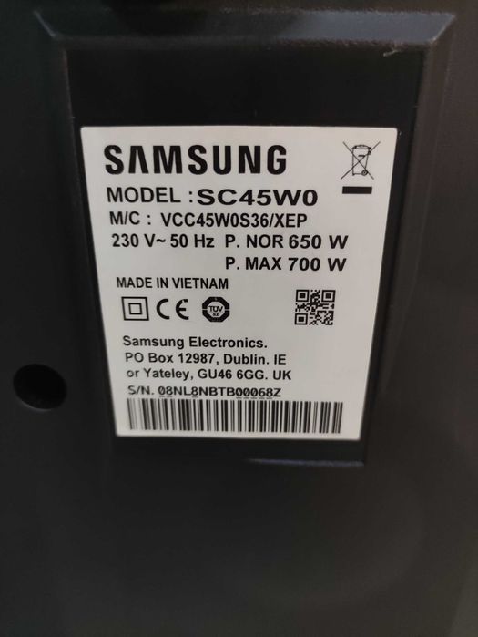 Aspirador Samsung - Sem acessórios