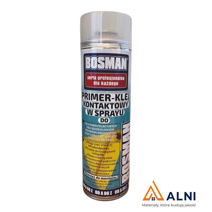 Klej tapicerski uniwersalny Kontaktowy w sprayu 500 ml Bosman