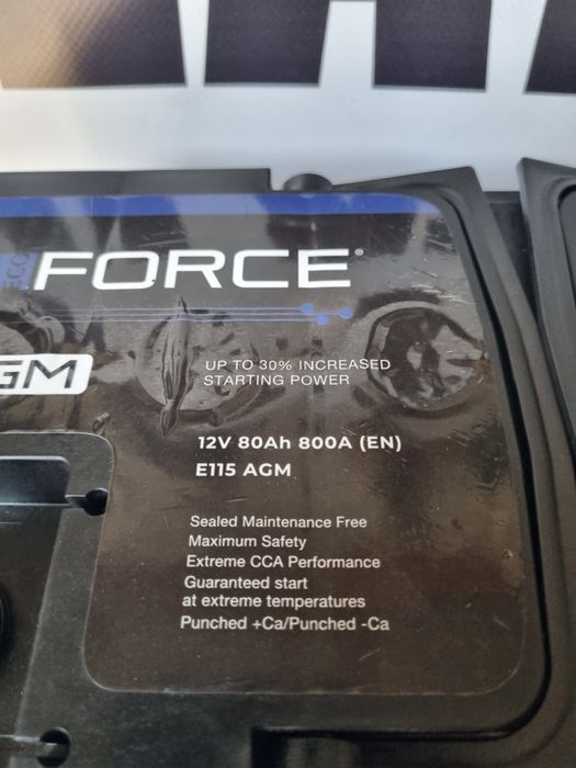 Akumulator AGM ECO FORCE 80AH 800A