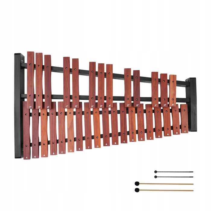 Drewniany VEVOR glockenspiel 32 nuty Z regulowanym