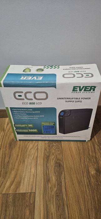 Zasilacz awaryjny UPS Ever 800 Eco LCD