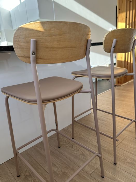 2 bancos de bar beje