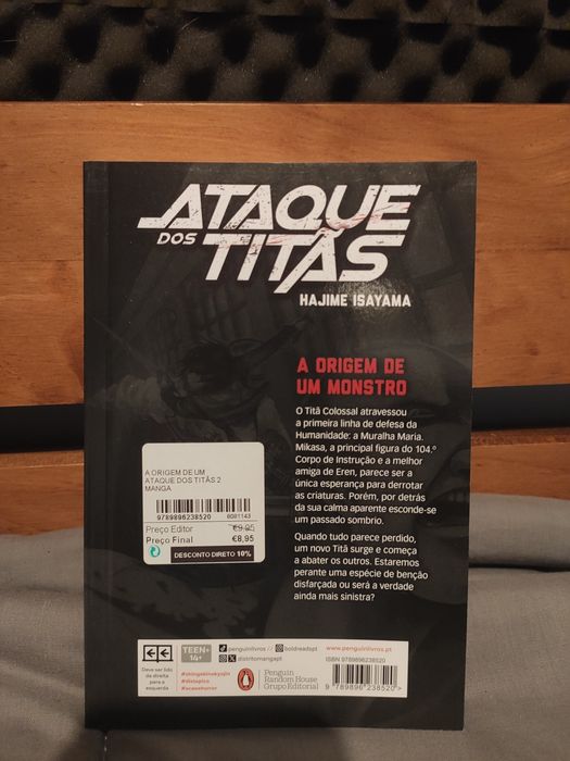 Attack on Titan volumes 1 e 2 em português
