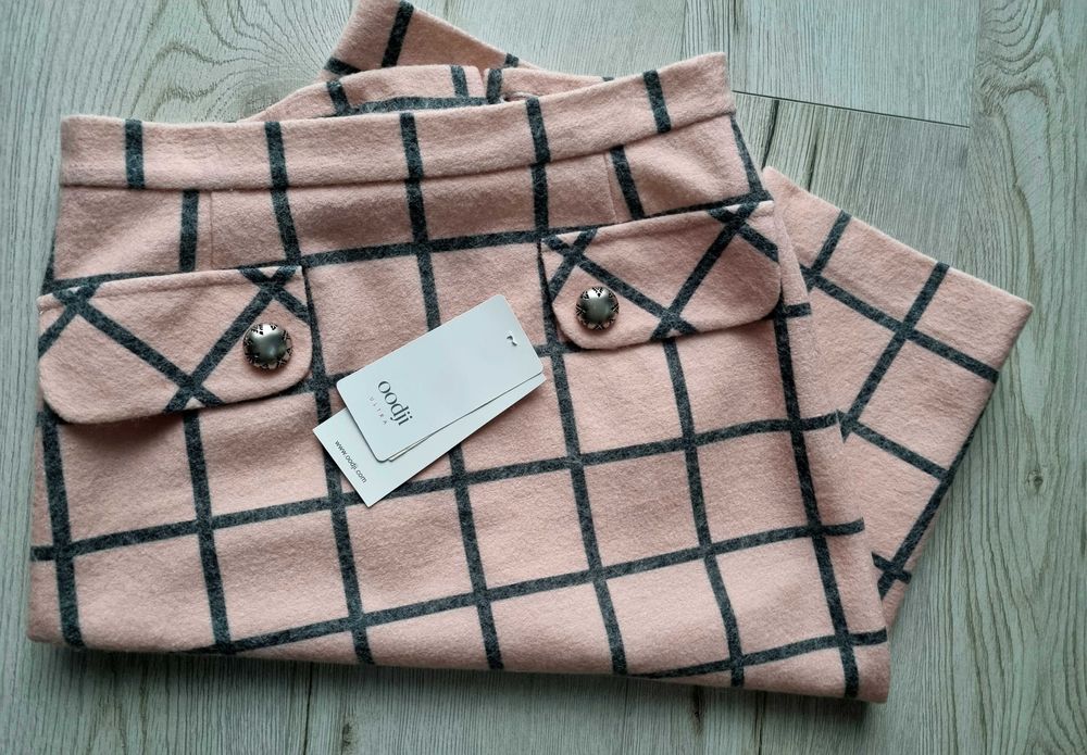 Spódnica ołówkowa  w kratkę S