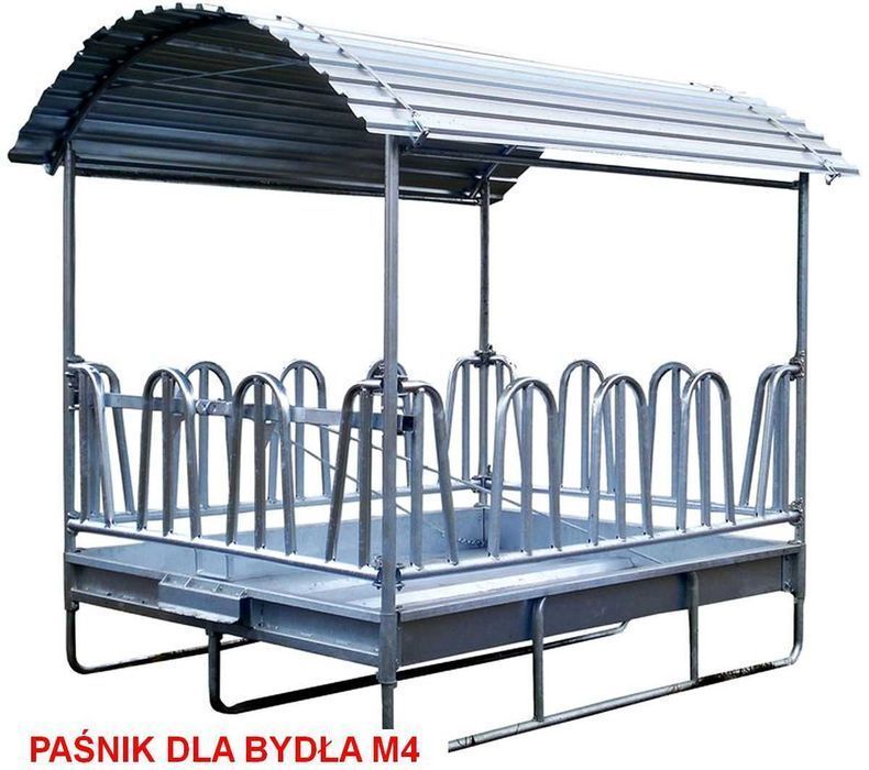 Paśnik dla koni ocynkowany z daszkiem 8 lub 12 stanowisk