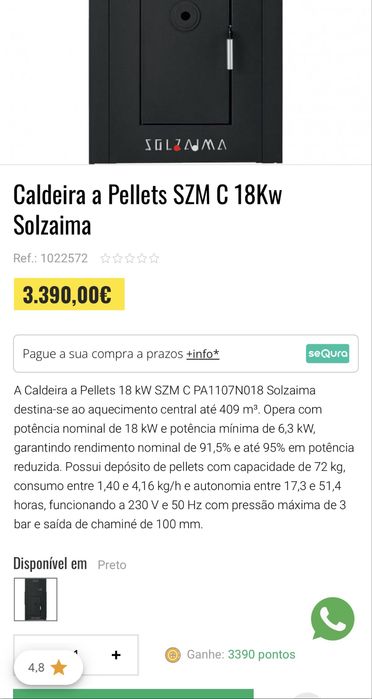 Caldeira Pellets Solzaima