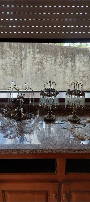 Candeeiros vintage em latão