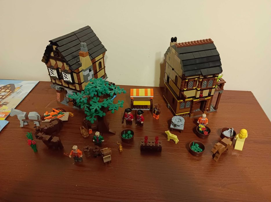 Zestaw klocki średniowieczny rynek podobne do Lego 10193