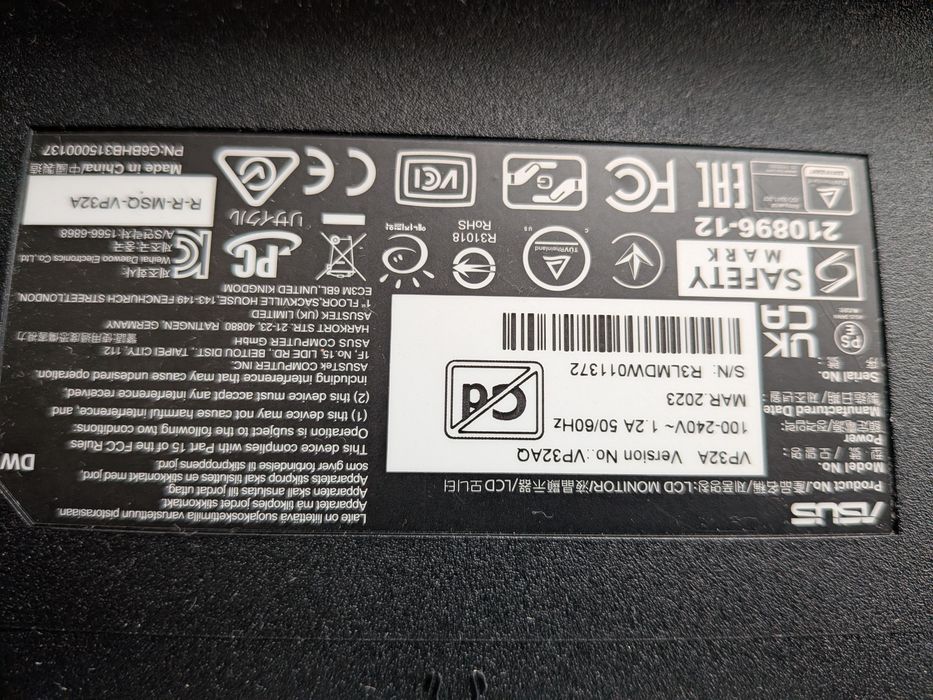 COMO NOVO Monitor ASUS VP32AQ 31.5" WQHD IPS (Fabricado 03/2023)