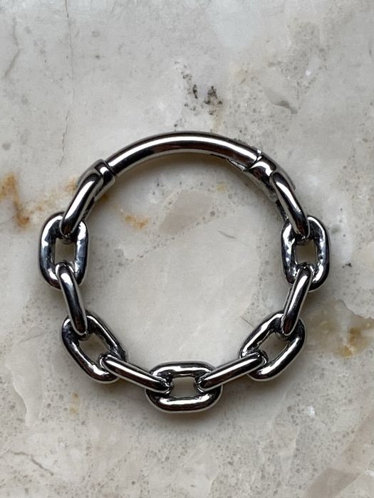 Unisex kolczyk 12 mm piercing 16G kółko segment ring stal nierdzewna