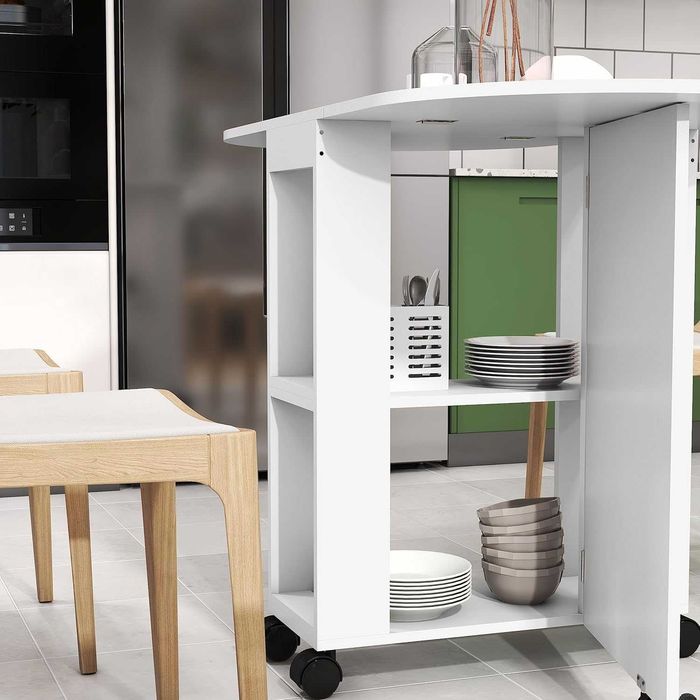 Mesa desdobrável, extensível e de apoio cozinha sala jantar  120x60x77