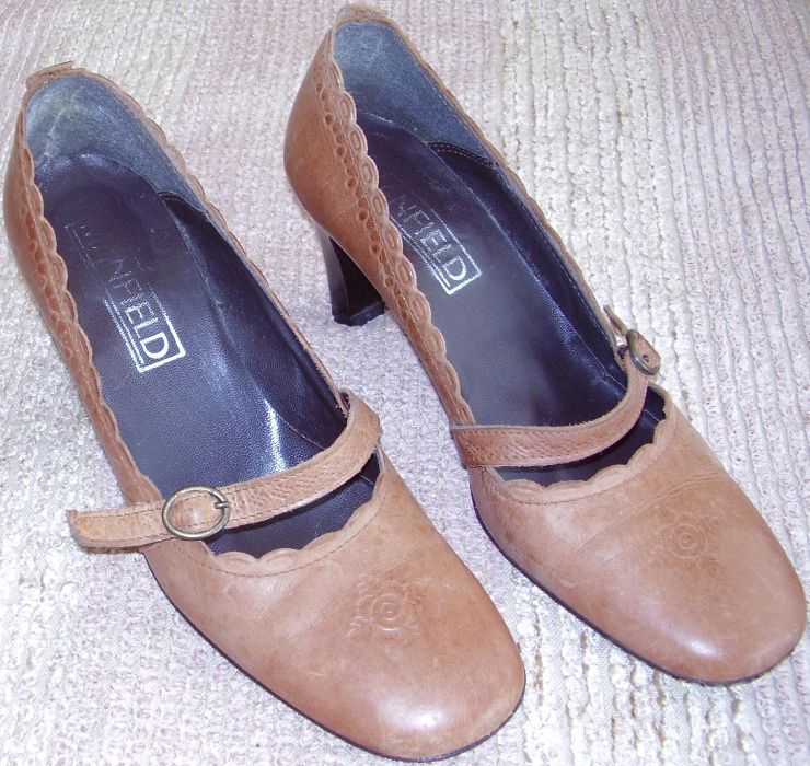 Кожаные туфли MANFIELD в отличном сост, р.38.