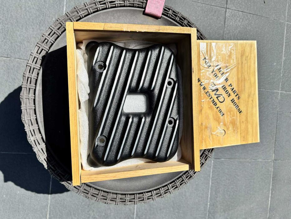 EMD Ribster Rocker Box Covers — Harley-Davidson Sportster XL 1986-2003 — Black Cut — Novo