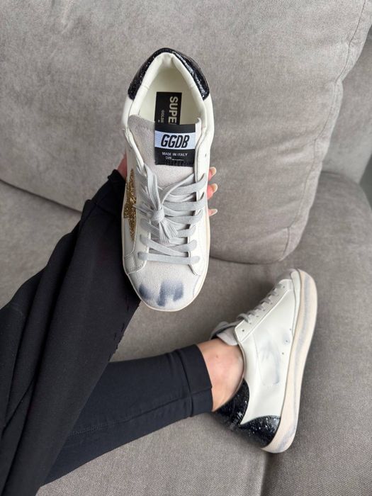 Golden Goose White Gold Black Оригинал Кроссовки Женские Белые Кожаные Premium Luxury Casual Новые Размеры 36-40