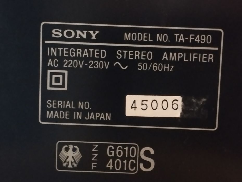 Sony wzmacniacz TA F490