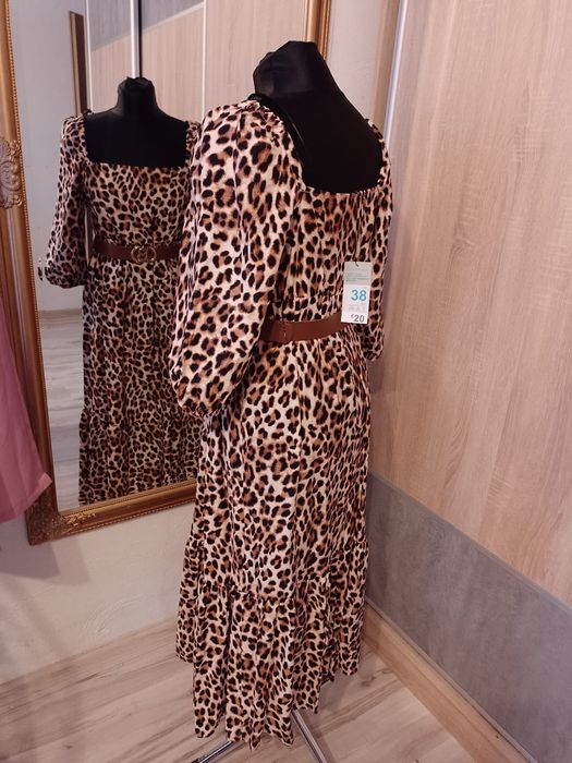 Nowa sukienka MIDI panterka rozm M Primark