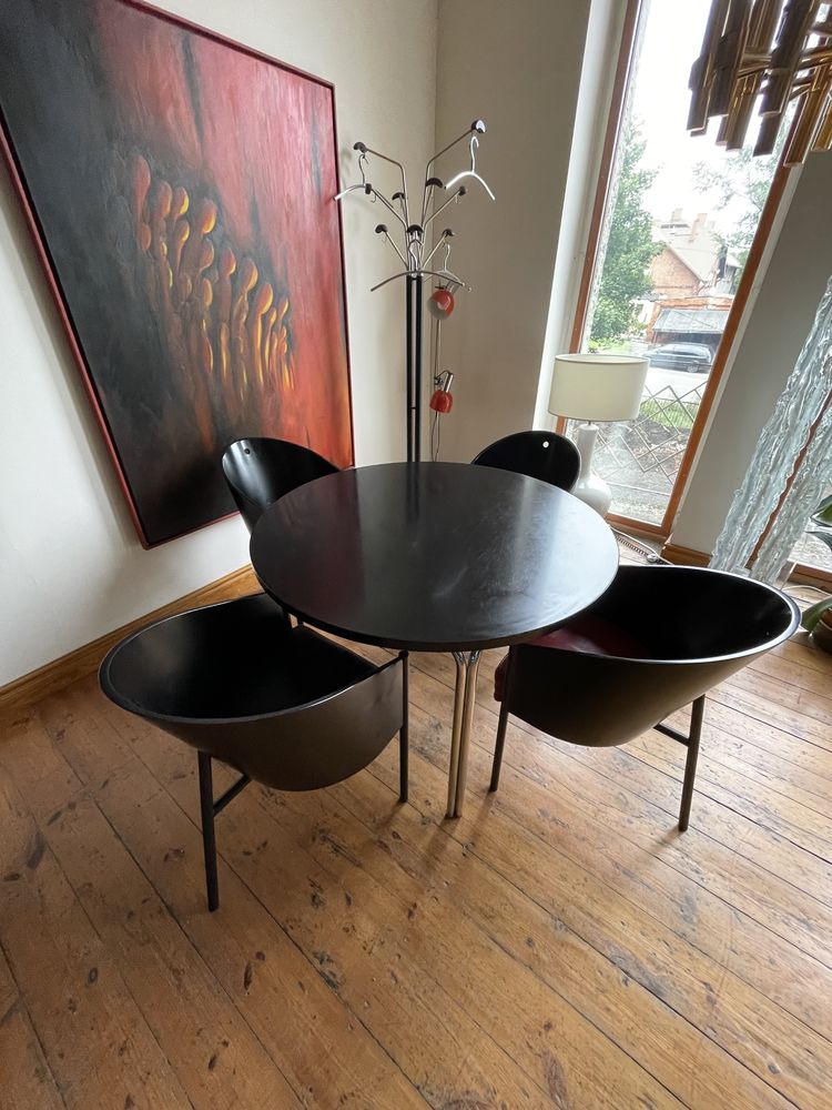 Philippe Starck dla Aleph Ubik kpl czterech krzeseł COSTES lata 80-te