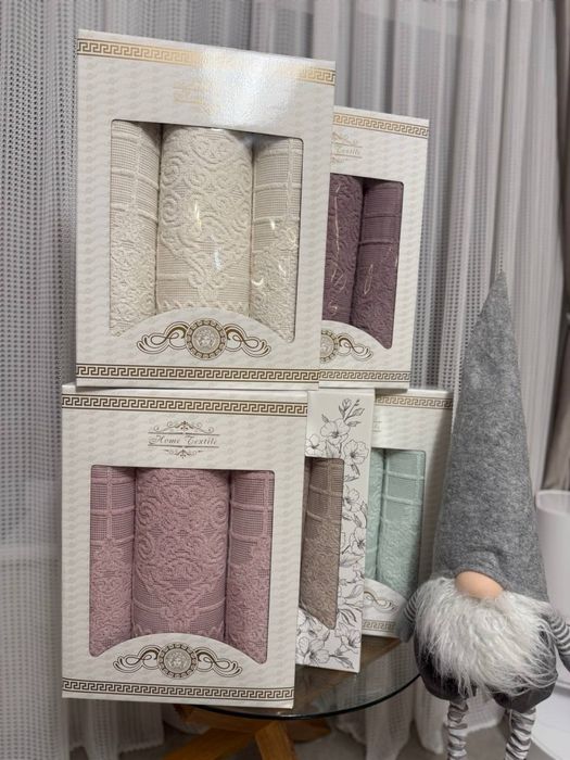 Набір рушників махра Набор полотенец баня лицо сауна Подарунок