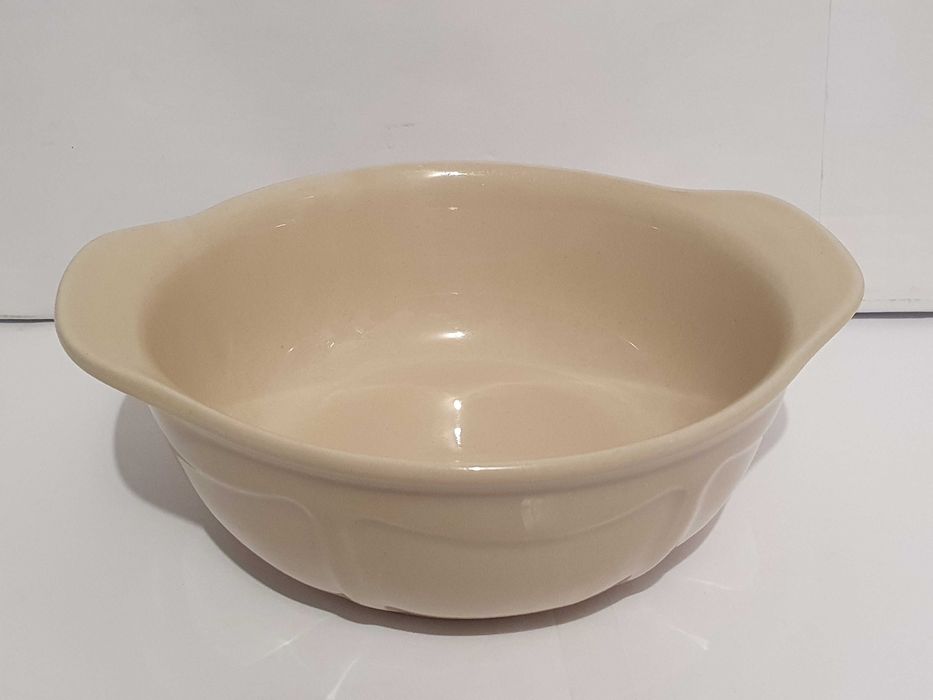 Miska flaczarka misa Porcelit Pruszków PRL bezowa 15,5x10x6,5 ceramika