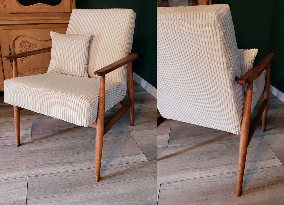 Fotel oryginalny PRL lisek Typ 300-190 Henryk Lis