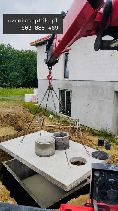 Szambo betonowe, szamba, zbiorniki na deszczówkę, zbiorniki betonowe.