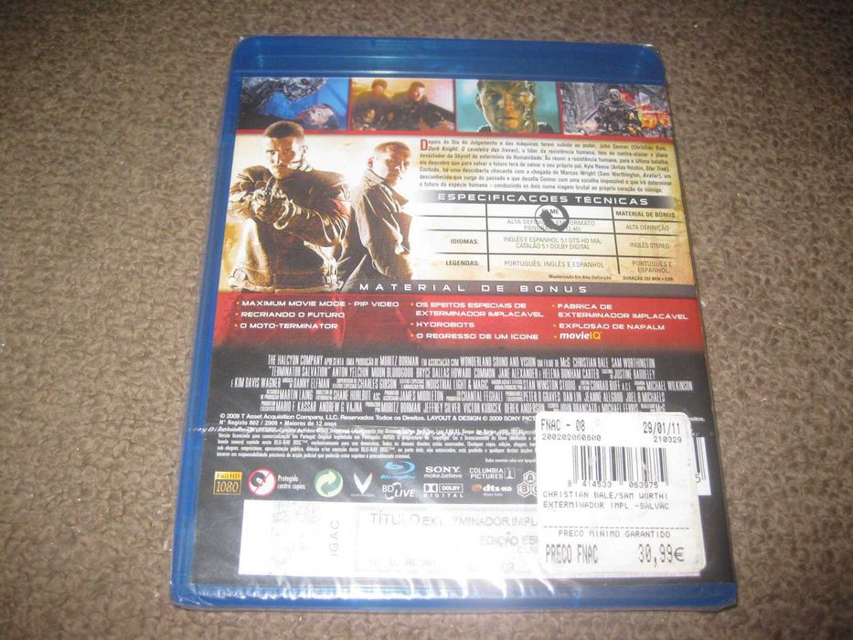 Blu-Ray "O Exterminador Implacável: A Salvação" Christian Bale/Selado!