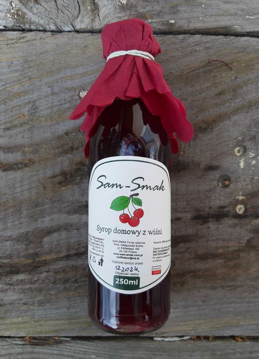 SYROP WIŚNIOWY domowy, 250 ml