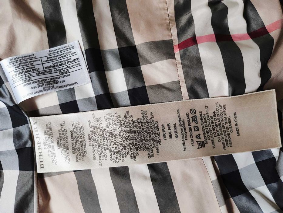 Burberry kurtka puchowa z kapturem