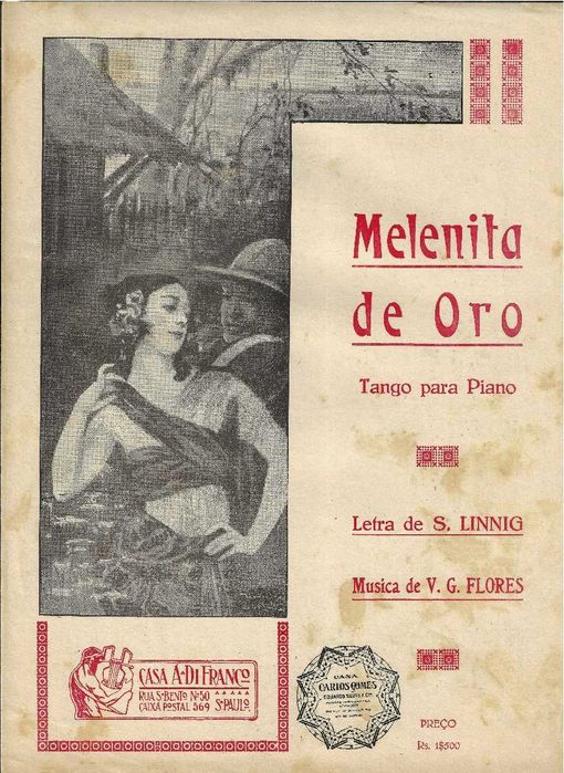 Lote de 2 Partituras Antigas Raras (Anos 20) – Tangos "Araca" e "Melenita de Oro"