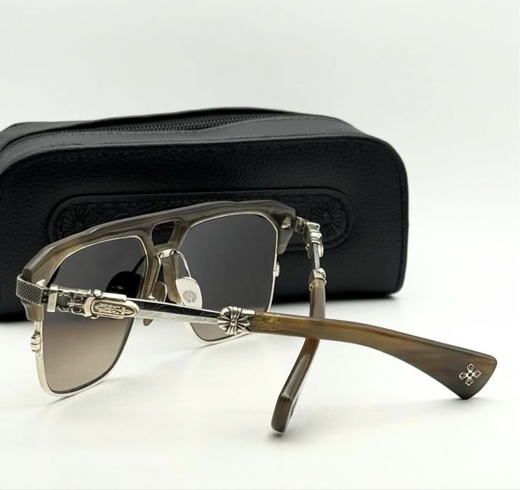 Срібні окуляри Chrome Hearts
