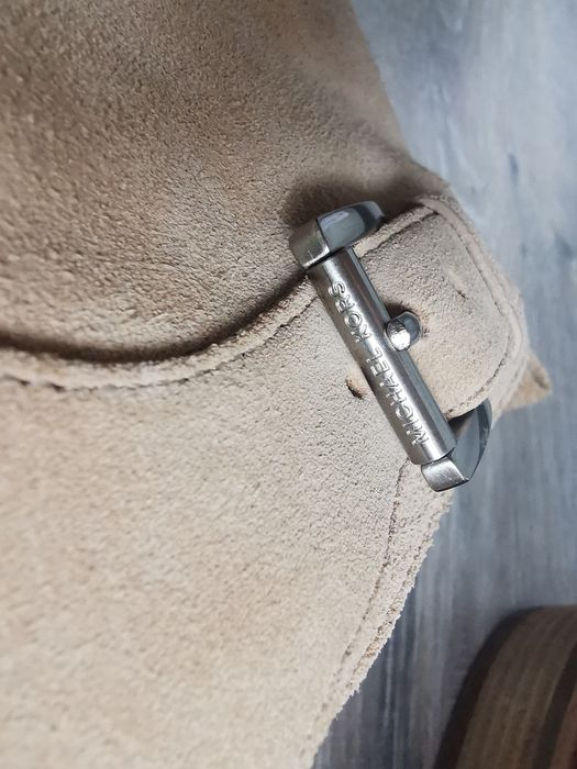 Nowe 40.5/41 zamszowe Michael Kors botki sztyblety skóra naturalna