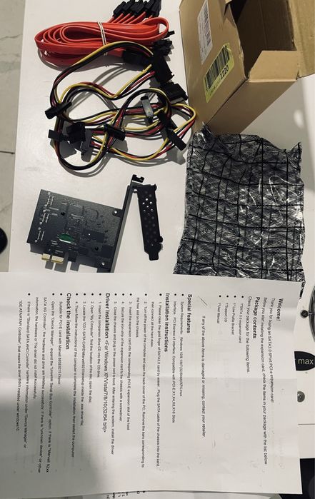 Контролер Ewell PCI-E to SATA III int., Marvell 88SE9215 (EW351)