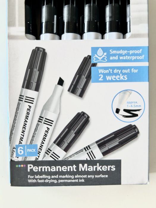 NOWE Markery permanentne 6 szt Crelando