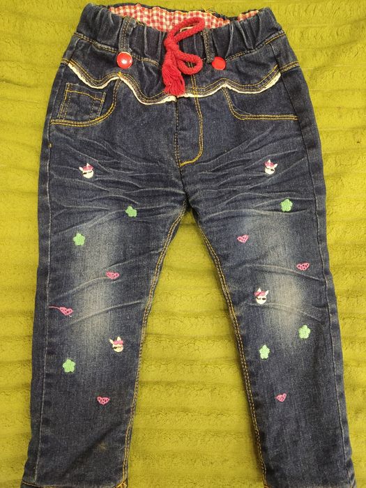 Продам джинси дів. на флісі на 3-5р.