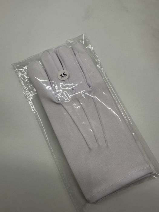 RĘKAWICZKI wojskowe do munduru galowego BIAŁE wzór 543/MON XS-19