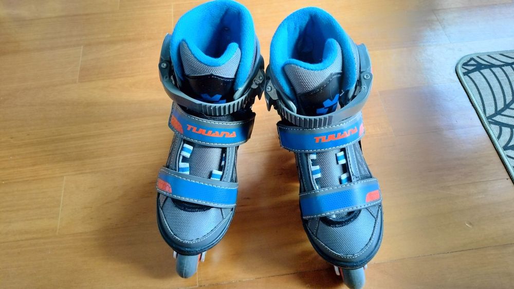 Patins em linha, tamanho ajustável 29-33