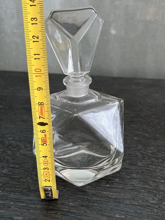 Conjunto de frascos de toucador em vidro/cristal com bandeja