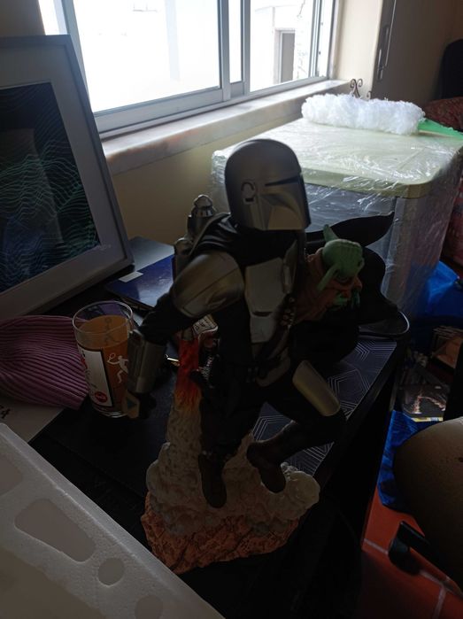 Star Wars Estatua Mandalorian & Grogu