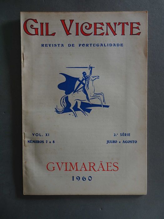 Livro / Revista de Portugalidade - Guimarães 1960 - Vol. XI  Nº 7 e 8