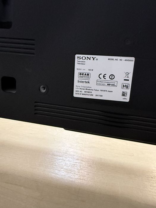 Sony KD-49XE8005 49” 4K HDR Android TV TRILUMINOS