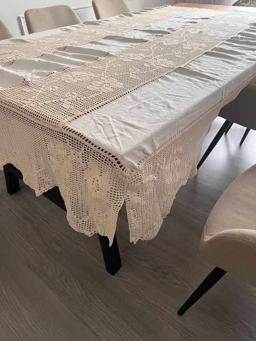 Selling Handmade Crochet and Linen Duvet Cover
