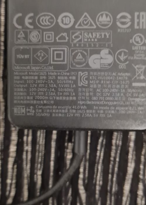 Carregador SURFACE PRO3 original