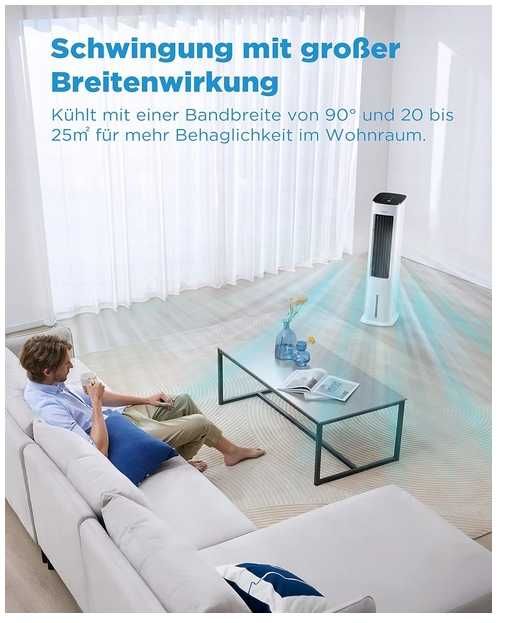 MIDEA AC100-20ARB Klimator 4w1 55W | Chłodzi Nawilża Oczyszcza