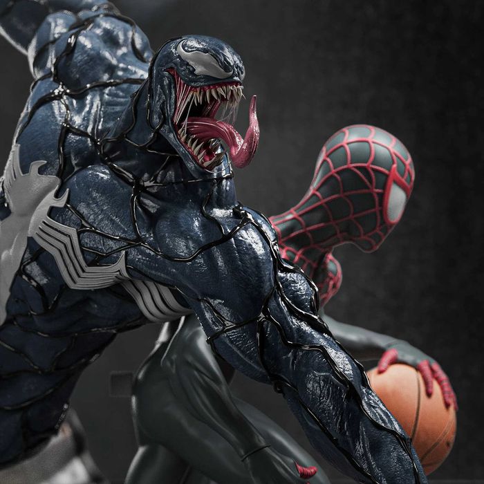 Figurka Spiderman Venom Miles Morales, Marvel, Żywica Ręcznie Malowana