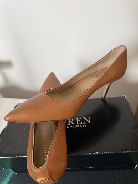 Nowe szpilki skórzane marki Ralph Lauren w rozm.37 - 100% oryginał