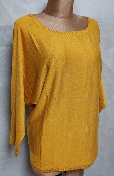 Nowa bluzka SWETER nietoperzowy Kik Janina 46 miodowa