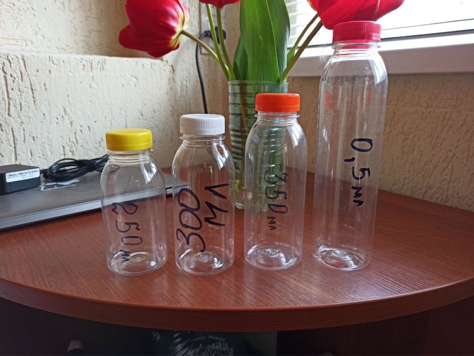 Пэт бутылка, пластиковая бутылка 0.1л, 0.2л,0.5л, 1л, - 3л, 5л, 10л ...