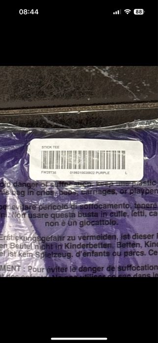 Stick tee supreme roxa tamanho L