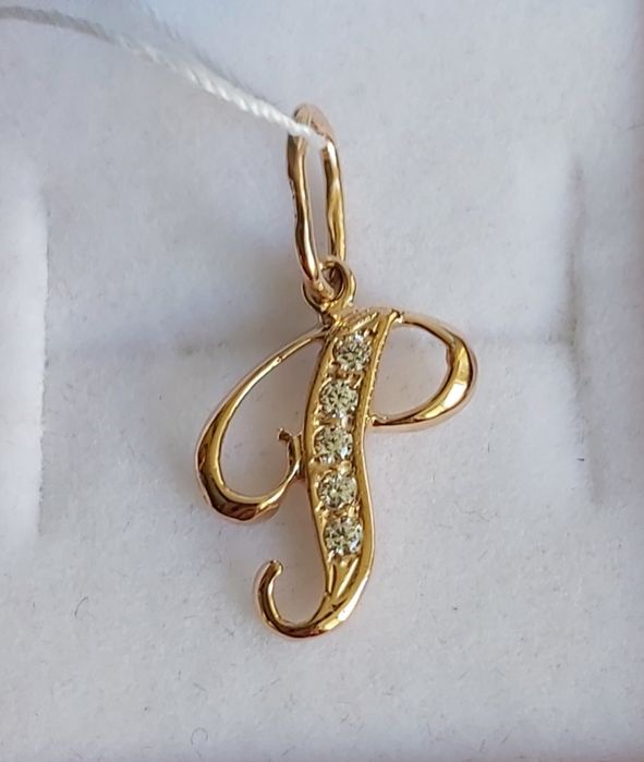 Букви - підвіски золото 585 проба нові